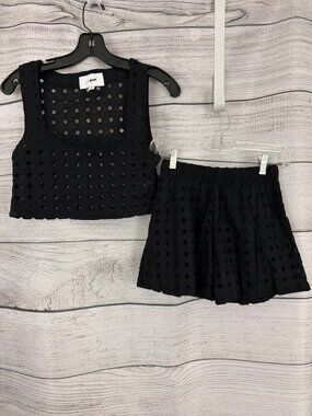 Le Bop Eyelet Desiree Crop Top & Lucia Shorts Set Size XXS